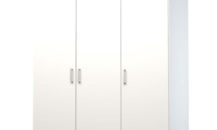 Space garderobeskab hvid 3 låger