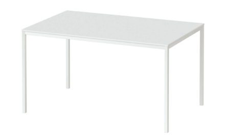 Family spisebord i hvid træ – 140×90