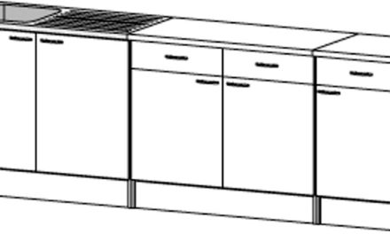 Casa Skabs og skuffe kombination med vask