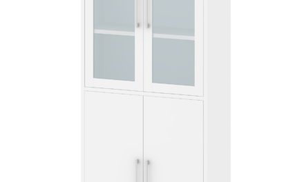 Prima vitrineskab/reol – Hvid