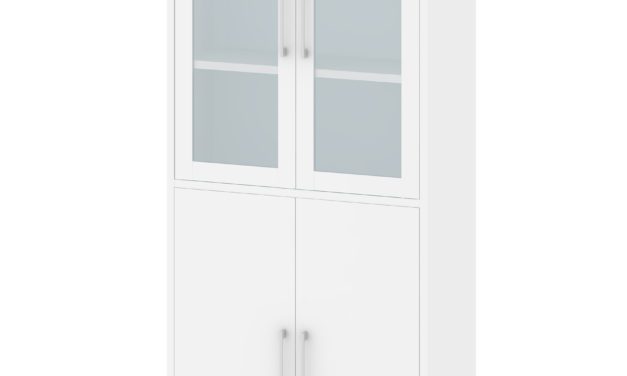 Prima vitrineskab/reol – Hvid