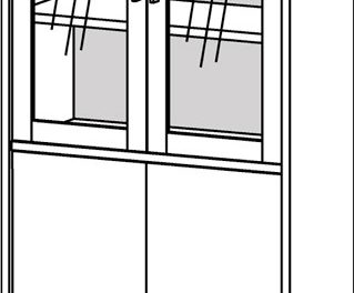 Prima vitrineskab/reol – Eg