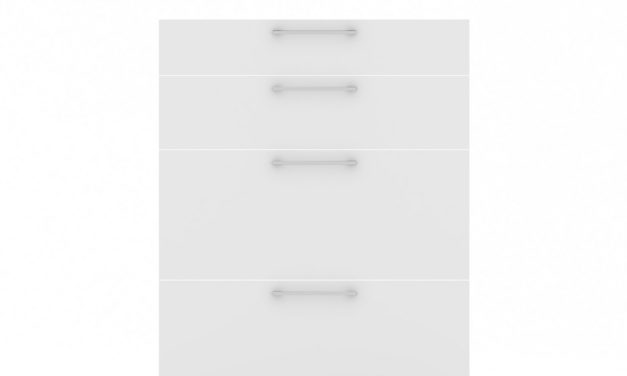 Prima lille skænk m. skuffer – Hvid