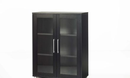 Prima hylder m. glaslåger – Sort ask