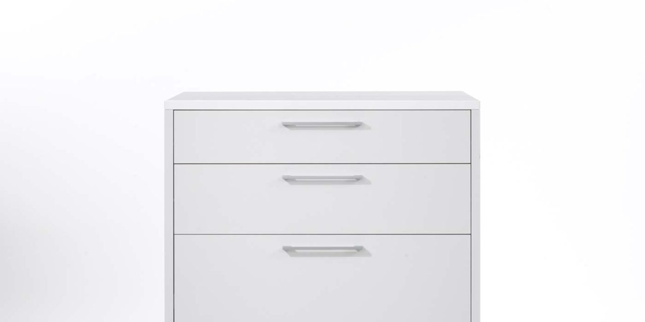 Prima lille kommode m. 4 skuffer – Hvid