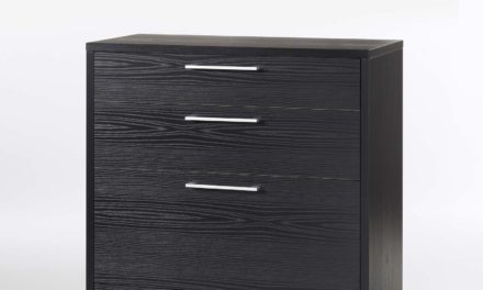 Prima lille kommode m. 4 skuffer – Sort ask