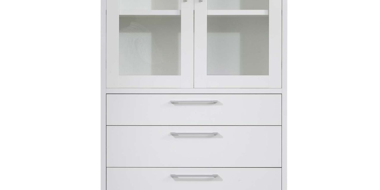 Prima vitrineskab – Hvid