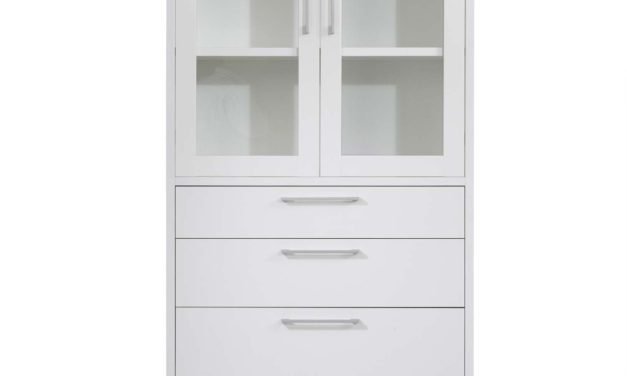 Prima vitrineskab – Hvid