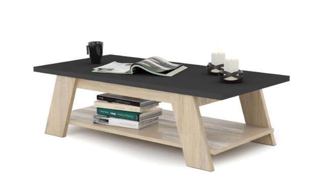 Sofabord i eg og grå