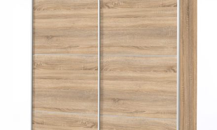 Verona Eg struktur skydedørs garderobeskab