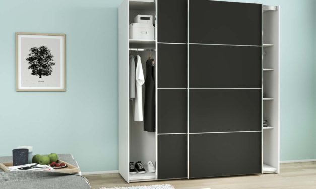 Verona gråt skab med hylder