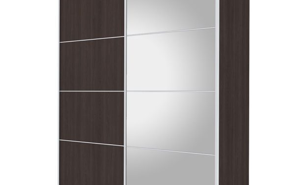 Verona kaffefarvet skab med hylder