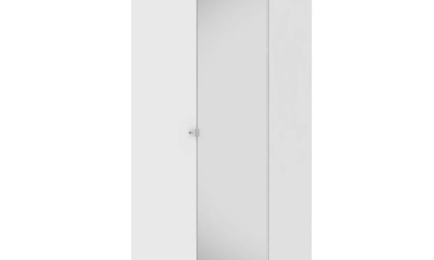 Save garderobeskab (100 cm) i hvid med spejl