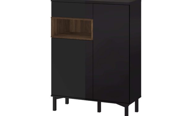 Roomers lille skænk – Sort/Valnød