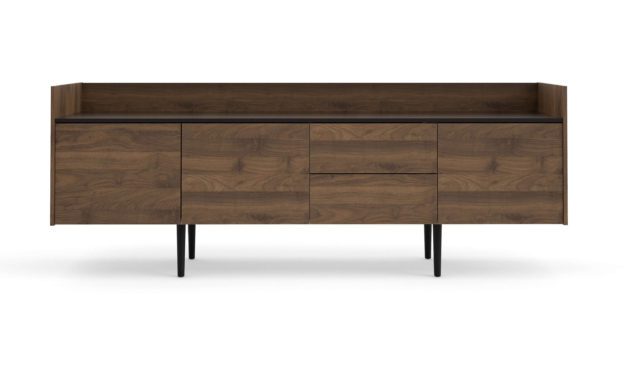 Unit stor skænk – Valnød/Sort