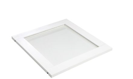 Smuk displayhylde i træ og glas fra det kendte brand DecoSlide