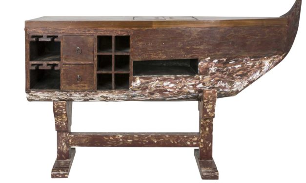 Boat bardisk med 2 skuffer