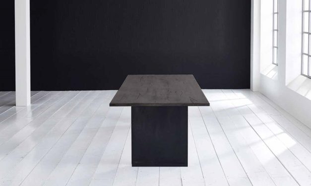 Concept 4 You Plankebord – Lige kant med T-ben, m. udtræk 3 cm 240 x 100 cm 07 = mocca black