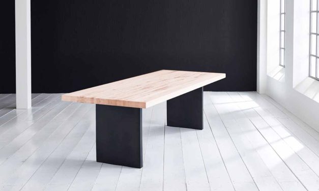 Concept 4 You Plankebord – Lige kant med T-ben, m. udtræk 6 cm 300 x 110 cm. 03 = white wash