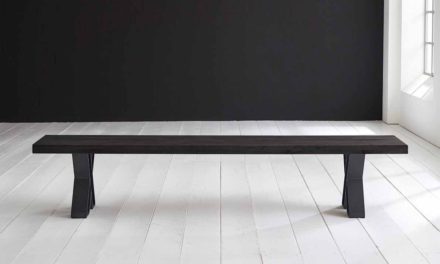 Concept 4 You Spisebordsbænk – X-ben 300 x 40 cm 6 cm 07 = mocca black