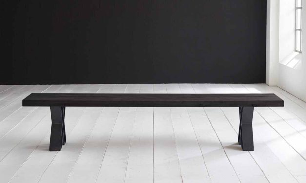 Concept 4 You Spisebordsbænk – X-ben 300 x 40 cm 6 cm 07 = mocca black