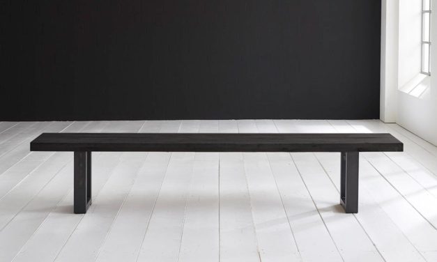 Concept 4 You Spisebordsbænk – Manhattan ben 180 x 40 cm 6 cm 07 = mocca black