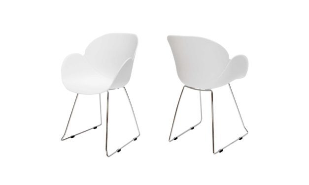 Oliver stol m. armlæn i hvid