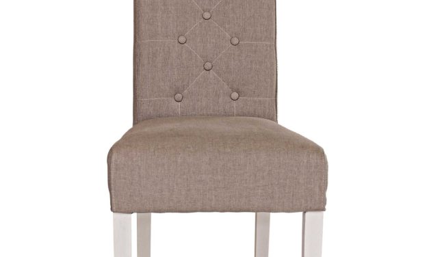 Twitter stol, beige m. hvide ben