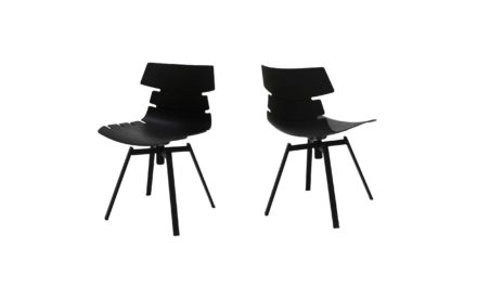 Victor stol, sort m. sorte ben