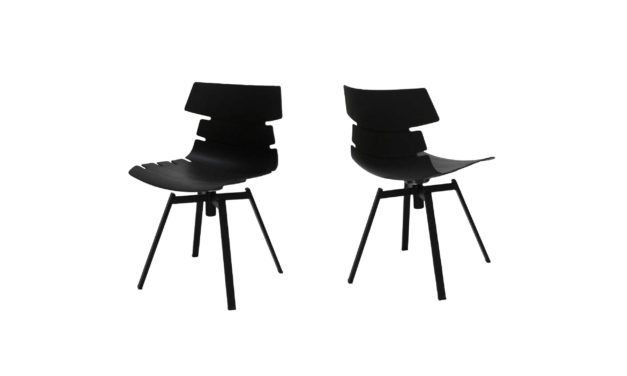 Victor stol, sort m. sorte ben