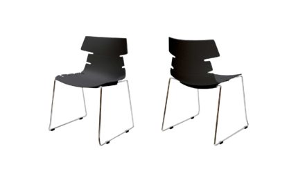 Victor stol, sort m. kromben