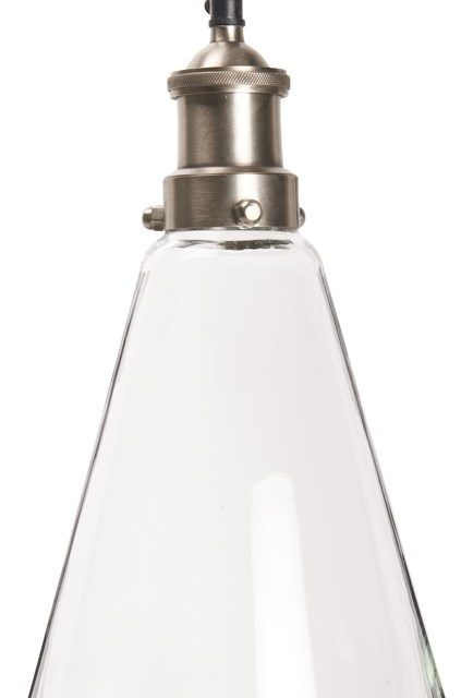 IB LAURSEN Hængelampe dråbeformet klar glas inkl. loftroset