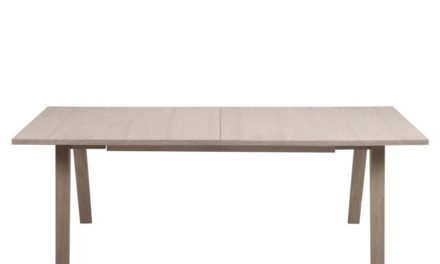 A-Line spisebord – hvidpigmenteret eg, incl. 2 tillægsplader