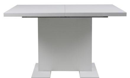 Gust spisebord – hvid højglans, incl. 1 tillægsplade