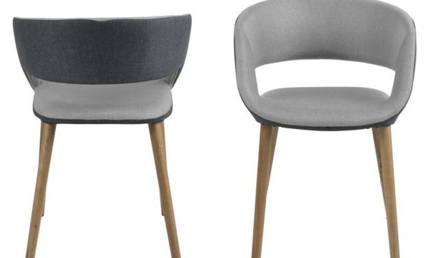 Grace spisebordsstol – Lysegrå/mørkegrå