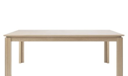 Ventura spisebord – hvidpigmenteret eg, incl. 4 tillægsplader