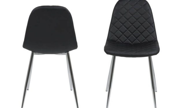 Wilma spisebordsstol – Sort/mønster