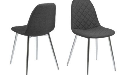 Wilma spisebordsstol – Mørkegrå med mønster