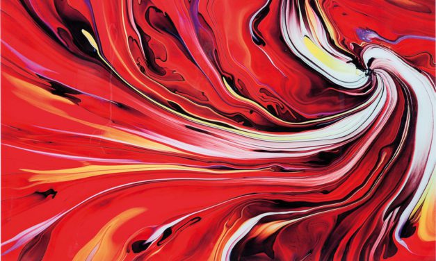 KARE DESIGN Chaos Fire Plakat, Glas 150x120cm