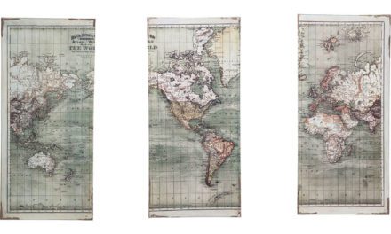 KARE DESIGN Plakat, Triptychon Map 120x118cm
