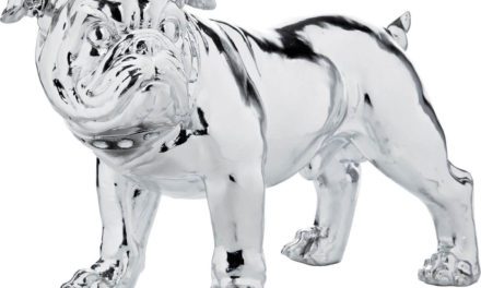 KARE DESIGN Skulptur, Figur Bulldogge Silver Eco