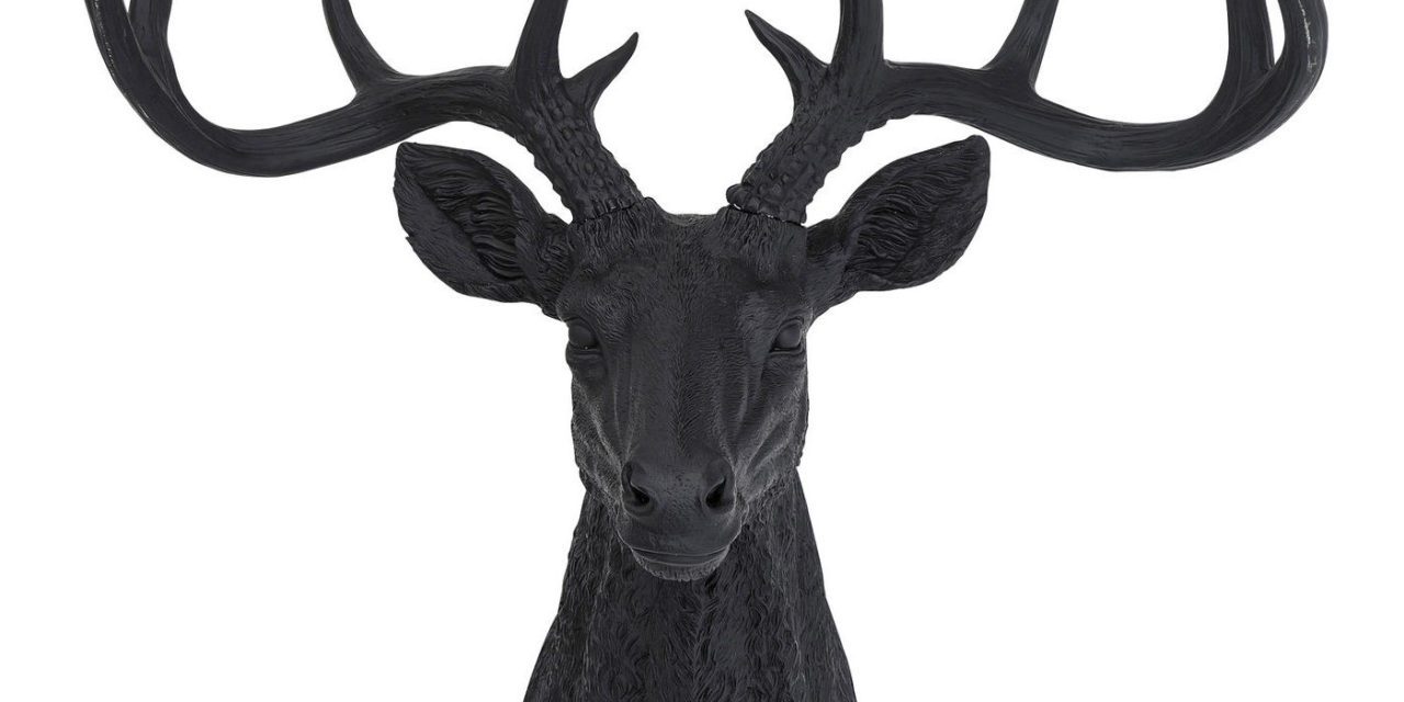 KARE DESIGN Vægskulptur, Antler Deer Rubber Black