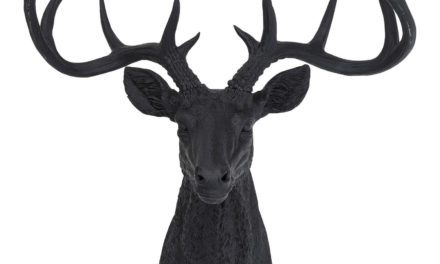 KARE DESIGN Vægskulptur, Antler Deer Rubber Black