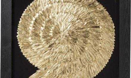 KARE DESIGN Vægdeko, m. Ramme Golden Snail 120x120cm