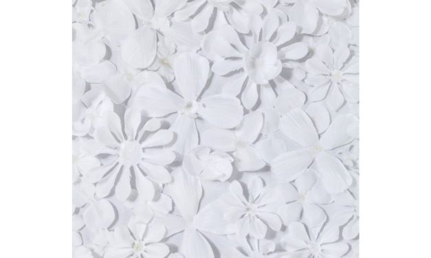 KARE DESIGN Vægdeko, m. Ramme White Flower 120x120cm