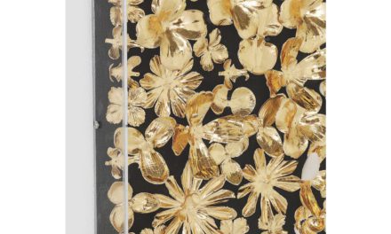 KARE DESIGN Vægdeko, m. Ramme Gold Flower 120x120cm