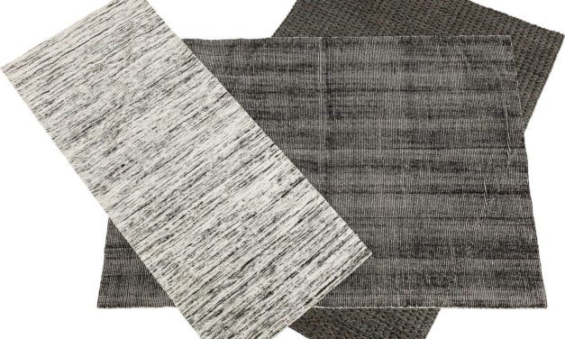 KARE DESIGN Tæppe, Collage Black and White 365x315cm