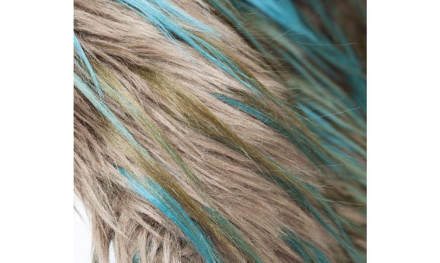 KARE DESIGN Spisebordsstol m. armlæn, Yeti Fur Dark Green