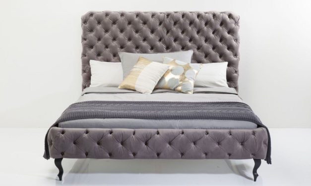 KARE DESIGN sengeramme, Desire Silver Grey High 180×200 cm, Fløjl