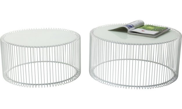 KARE DESIGN Wire Sofabordssæt – hvid